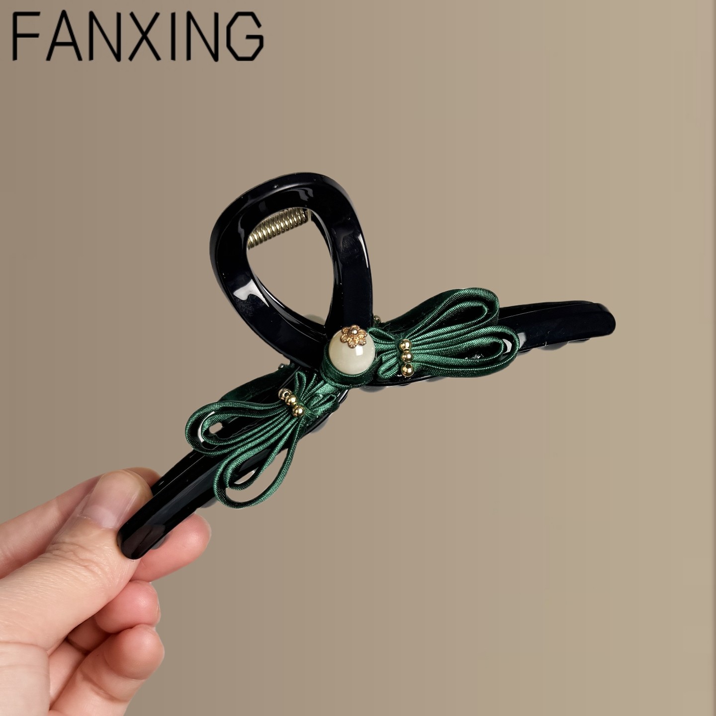 新中式国风大号发量多抓夹气质发夹高级感古风鲨鱼夹旅行发卡,淘宝优惠券,粉丝福利购,淘宝优惠卷