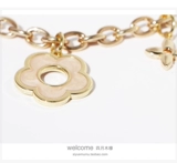 Золотая металлическая подвеска из жемчуга, 11 года, 30см, в цветочек