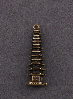 齐圣堂黄铜挂件十三层文昌塔