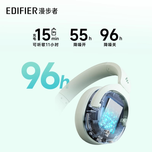 漫步者W830NB蓝牙耳机头戴式主动降噪无线耳麦运动跑步游戏电竞 - 图3