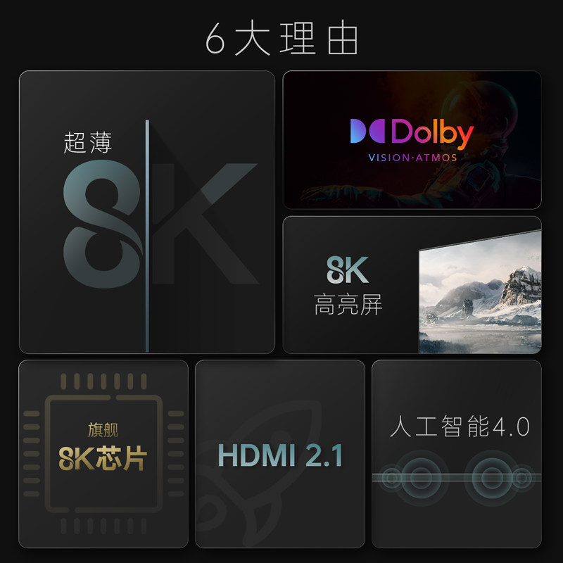 长虹65e8k 65英寸超薄8k 5+云游戏 长虹集团平板电视