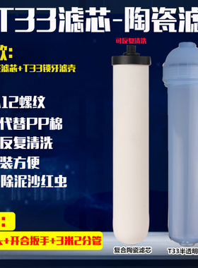 陶瓷滤芯10寸锁牙台面可反复清洗