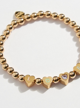 noonoofingers字母爱心圆珠手链