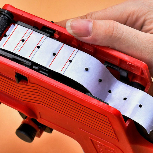 打码机标价纸超市商品打价格标签贴纸价签纸打价机纸单排自粘小手写打价纸打码枪墨轮印油批发打码纸卷 - 图3