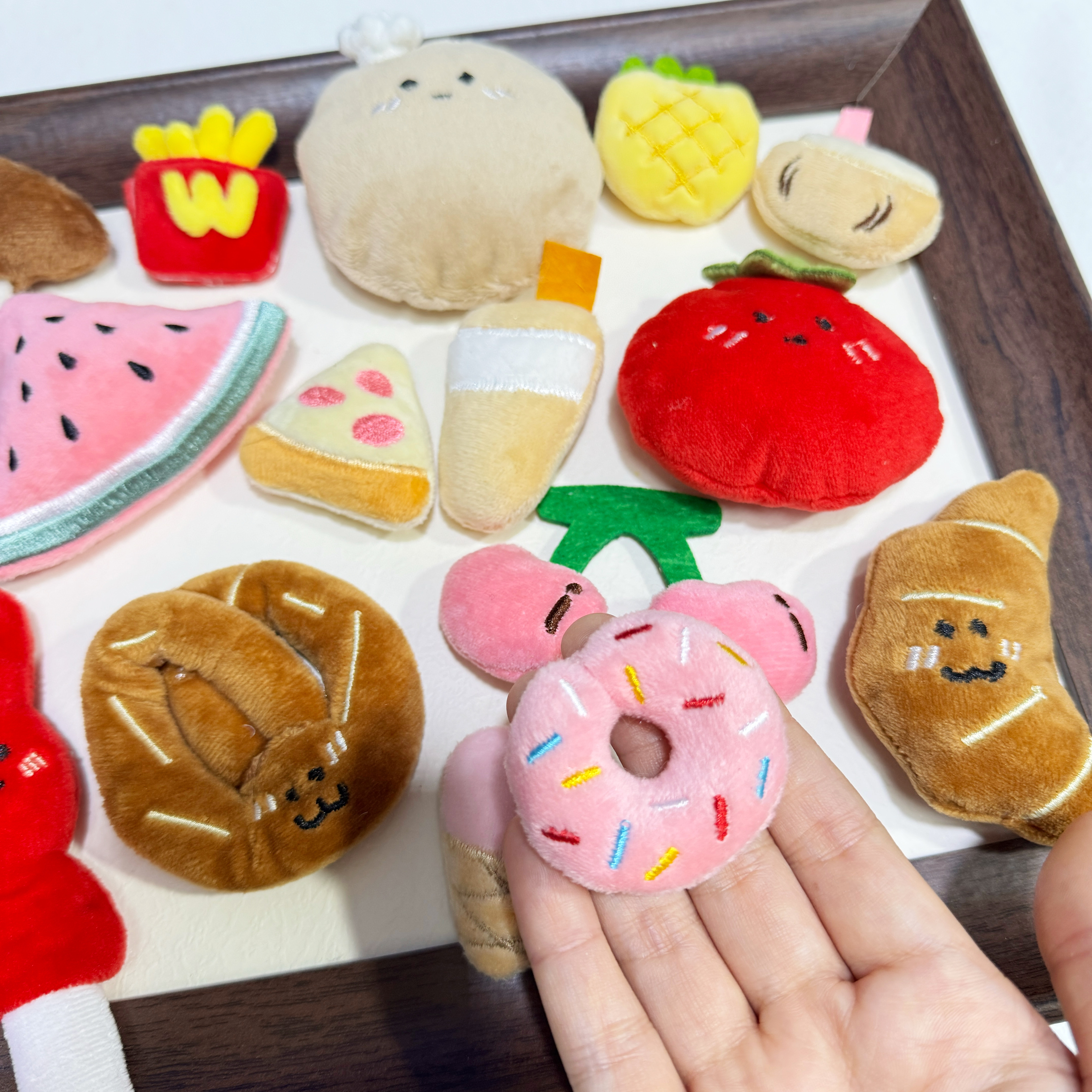 Cute diy cartoon food fruit accessories plush doll clothing accessories decorative doll brooch pin