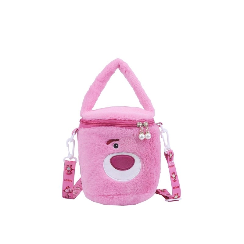 2024新款包包女包毛绒水桶包女孩小毛毛包女可爱儿童小卡通斜挎包,淘宝优惠券,粉丝福利购,淘宝优惠卷
