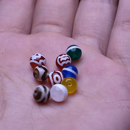 藏式迷你6毫米红玛瑙三眼保瓶红肉圆珠手链配饰配件小圆珠 - 图3