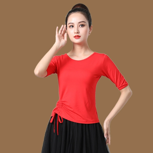 Новый танцевальный костюм для женщин в середине рукава для женщин, среднего возраста и пожилых модальных танцевальных танцевальных танцевальных танце