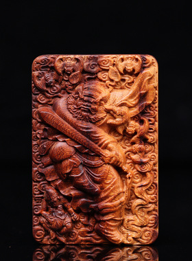 雷击桃木钟馗吊坠招财转运护身