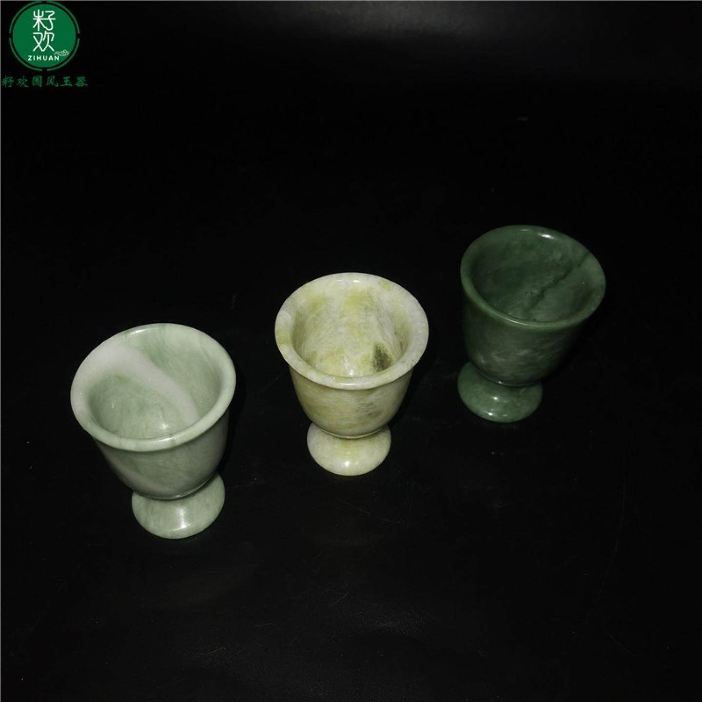 天然蓝田玉石小酒杯拜关公祖先仙家供奉老式复古风白酒杯小号家用,淘宝优惠券,粉丝福利购,淘宝优惠卷