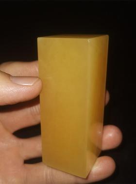 米黄玉招财天然客厅金条印章摆件