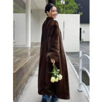 Retro Goddess Mink Medieval Mink Fur Coat Womens Imported Water Mink Velvet Whole Mink Fur Leather Fur Coats Woman