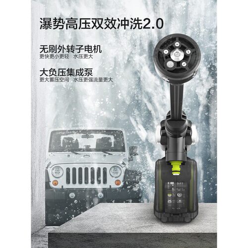 威克士高压洗车机家用WU633无刷锂电清洗机充电式便携式洗车水枪 - 图2
