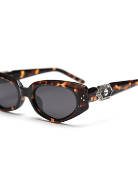 58314猫眼TR90珠宝个性偏光太阳眼镜男女高级感2026新款钻石墨镜