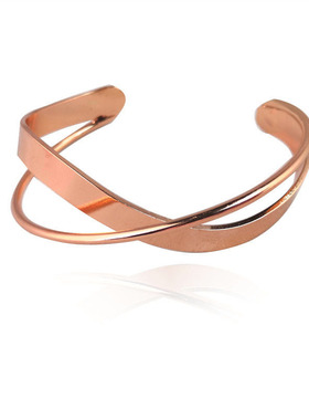 Geometric metal bracelet交叉开口简约几何金属手镯饰品感手饰女