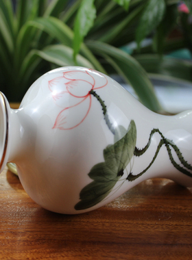 手工彩绘禅意风插花瓶摆件包邮