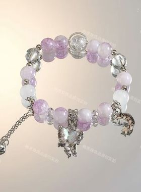 超值爆款蓝色系手串清新海洋风百搭气质鱼尾宫廷学生手链礼物