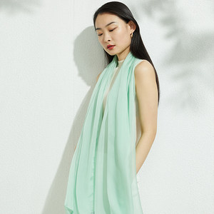 绝代佳人长款桑蚕丝真丝丝巾女秋薄款披肩空调围巾教师妈妈礼品