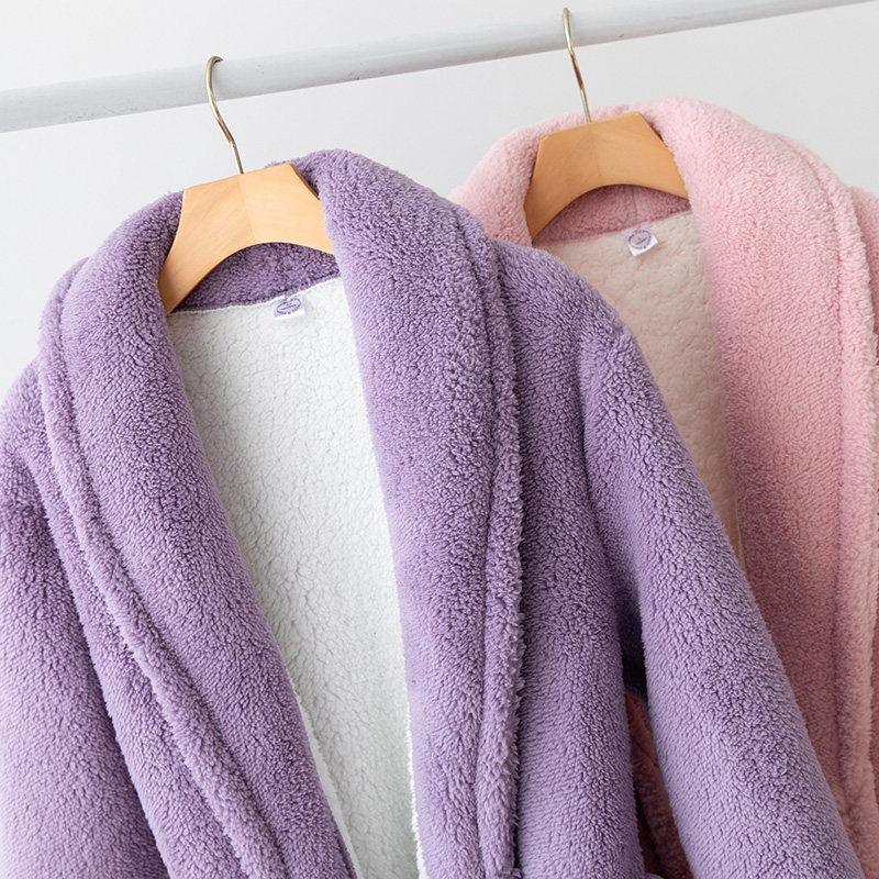 冬加厚加长款珊瑚绒新款可爱睡袍 丝萝春秋睡袍/浴袍