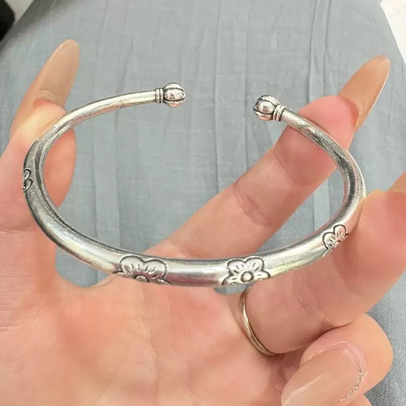 双龙抱柱霸气浮雕龙纹开口手镯复古风做旧合金电镀银色手镯男女同,淘宝优惠券,粉丝福利购,淘宝优惠卷