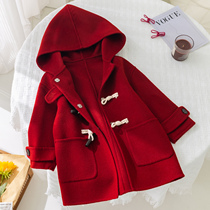 Boy Clothing Boy Double Face Cashmere Coat 2023 New Autumn Winter Childrens Medium Long Thickened New Year Girl Child Coats