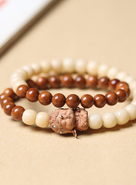 特级天然库克手串和田玉老山妈祖文玩男女菩提手和田玉礼物礼品