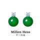 Yulu-Agate Chalcedony Premium Earrings Round Beads Chinese Fashion Earrings Jewelry Accessories Earrings Green