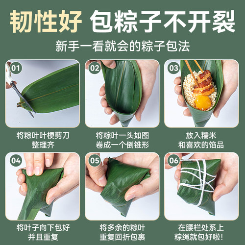 新鲜粽子叶大号包粽子专用的材料蛋黄现摘箬叶端午商用批发旗舰店 - 图3