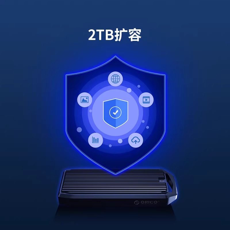 奥睿科m2固态硬盘盒雷电4外置硬盘读取器usb4带散热风扇ssd外接盒 - 图3