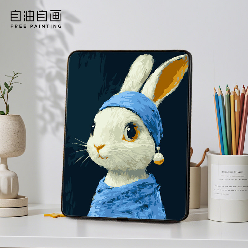 自油自画 数字油画diy填色手绘手工填充玄关卧室油彩画桌面摆台画,淘宝优惠券,粉丝福利购,淘宝优惠卷