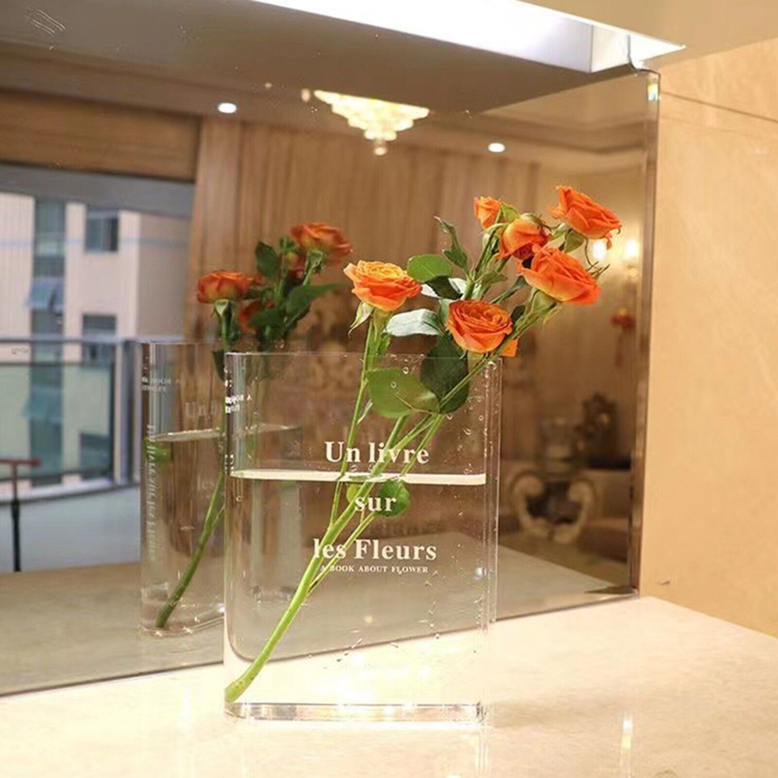 北欧网红书籍亚克力花瓶家居装饰品客厅家居装饰品桌面摆件 - 图0