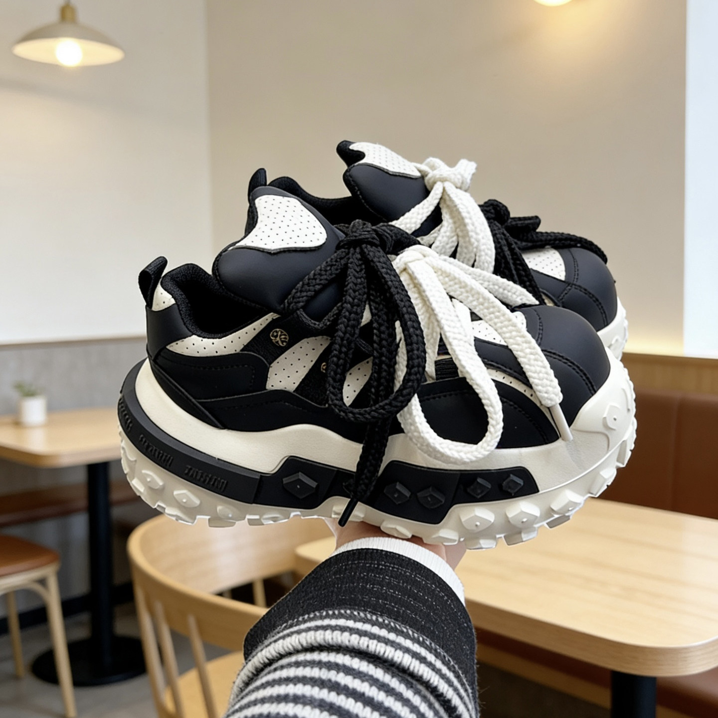 复古擦色做旧轮胎底老爹鞋女2026早春新款松糕厚底增高休闲运动鞋,淘宝优惠券,粉丝福利购,淘宝优惠卷