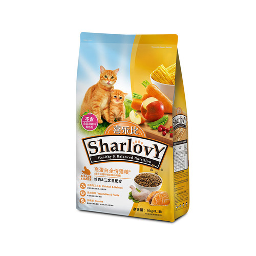 宠物食品喜乐比猫粮成幼猫9kg三文鱼配方通用型全价宠物猫主粮 - 图0