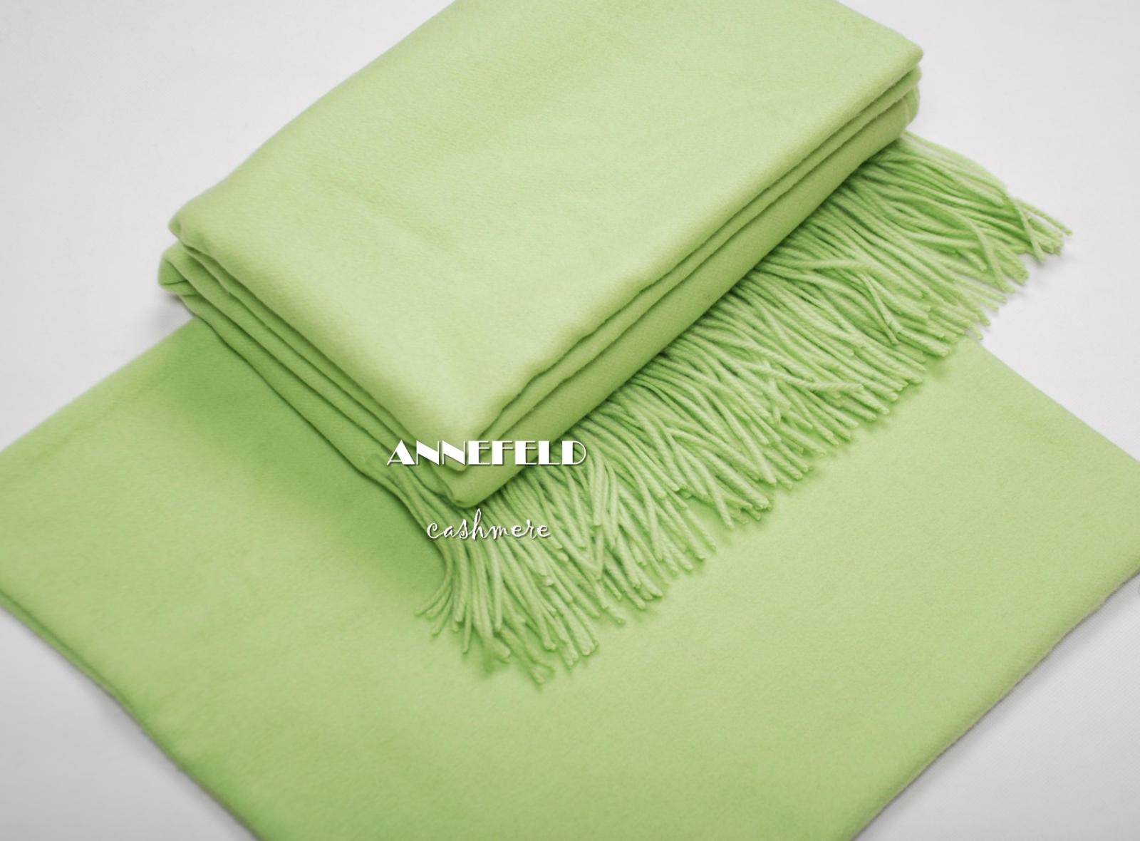 出口美国单正品 羊绒+羊毛混纺纯色儿童毯子飞机毯沙发毯 绿色 - 图0