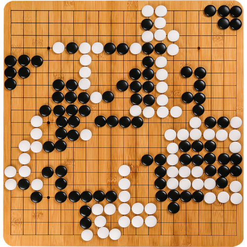 围棋套装五子棋子黑白棋子儿童学生益智初学者成人木制楠竹棋盘-图3