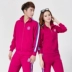 Trang phục thể thao nhảy vuông Jiamusi nam và nữ mùa xuân và mùa thu dày Hàn Quốc thi đấu bằng lụa hai mảnh phù hợp với sinh viên - Thể thao sau