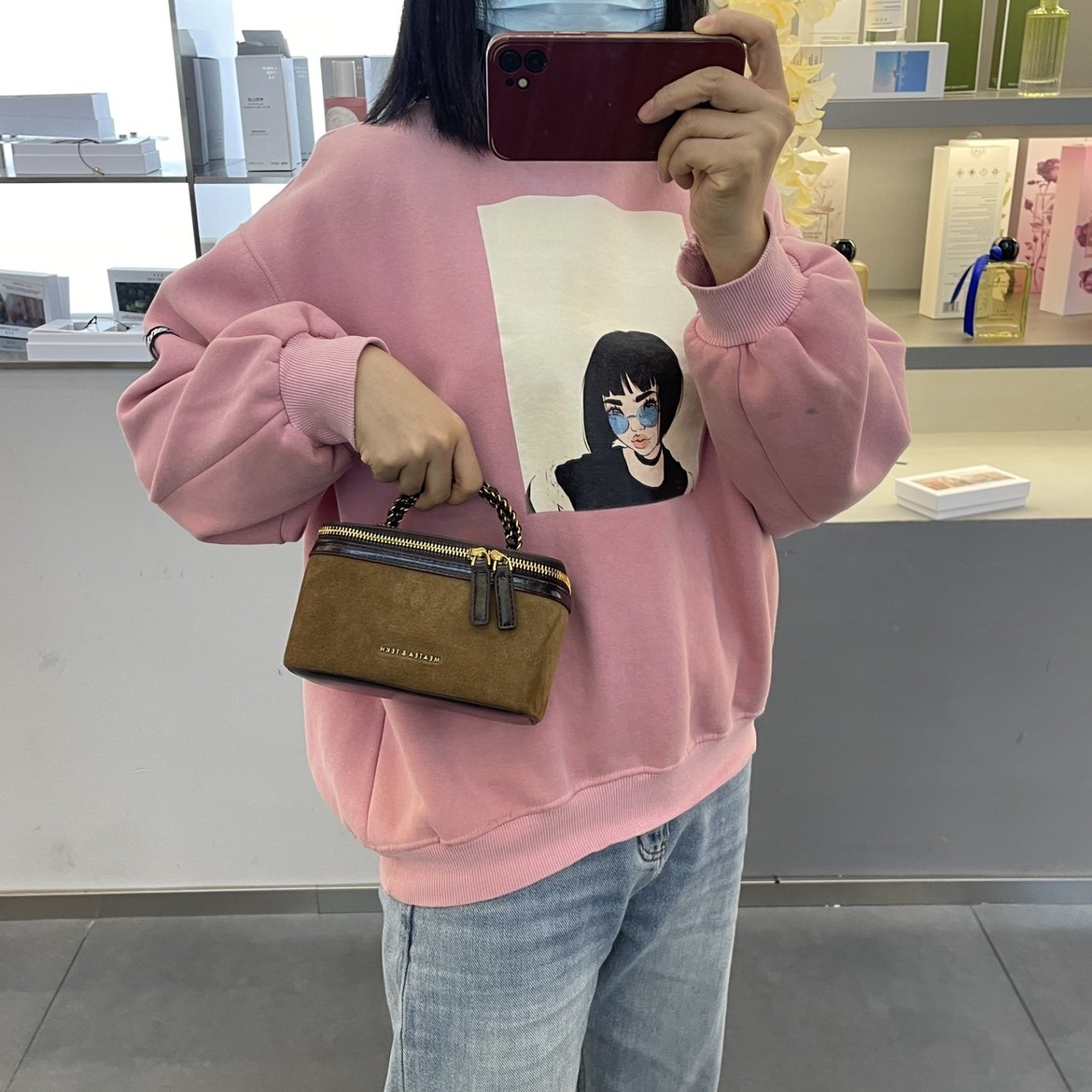 时尚磨砂皮盒子链条女包2025新款洋气宴会大气小众斜挎包小方包,淘宝优惠券,粉丝福利购,淘宝优惠卷