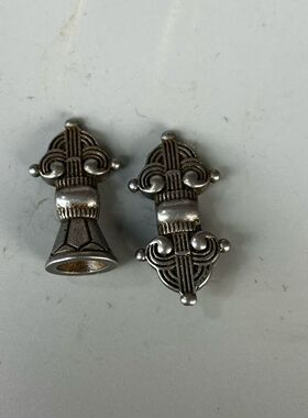 藏传饰品金刚杵铃降魔杵配件合金藏银法器吊坠金刚杵铃铛