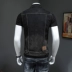 Mùa thu denim vest nam mỏng vest mỏng phần vest vest nam màu đen xe máy phiên bản Hàn Quốc của áo khoác không tay - Dệt kim Vest