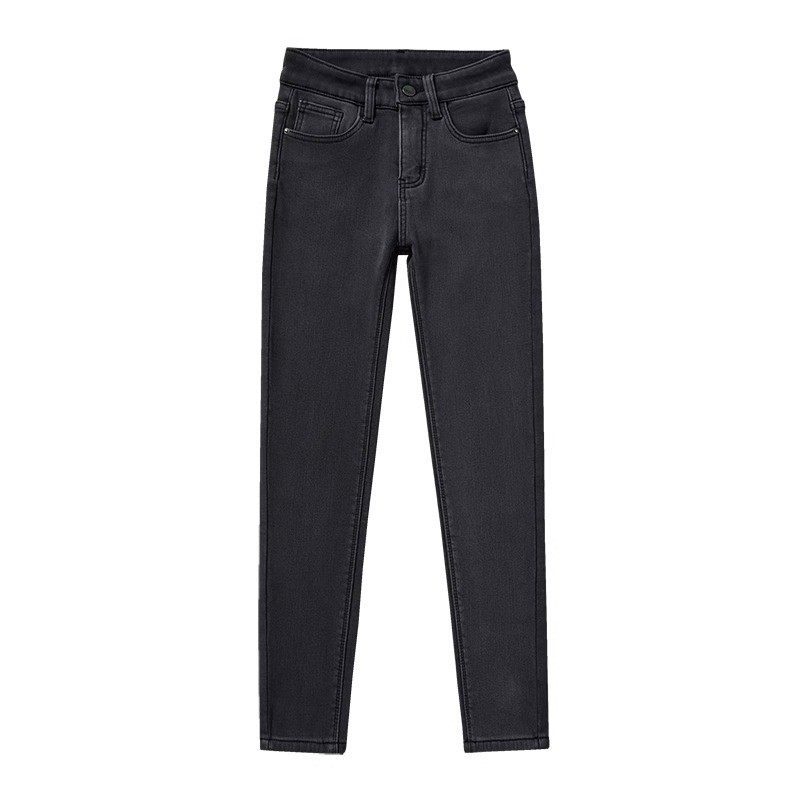 秋冬季新款高腰加绒牛仔裤女修身显瘦加厚保暖弹力裤小脚铅笔裤潮,淘宝优惠券,粉丝福利购,淘宝优惠卷