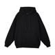 Spring and autumn hooded pullover pure cotton sweatshirt women's solid color versatile top casual sports large size loose coat class uniform
