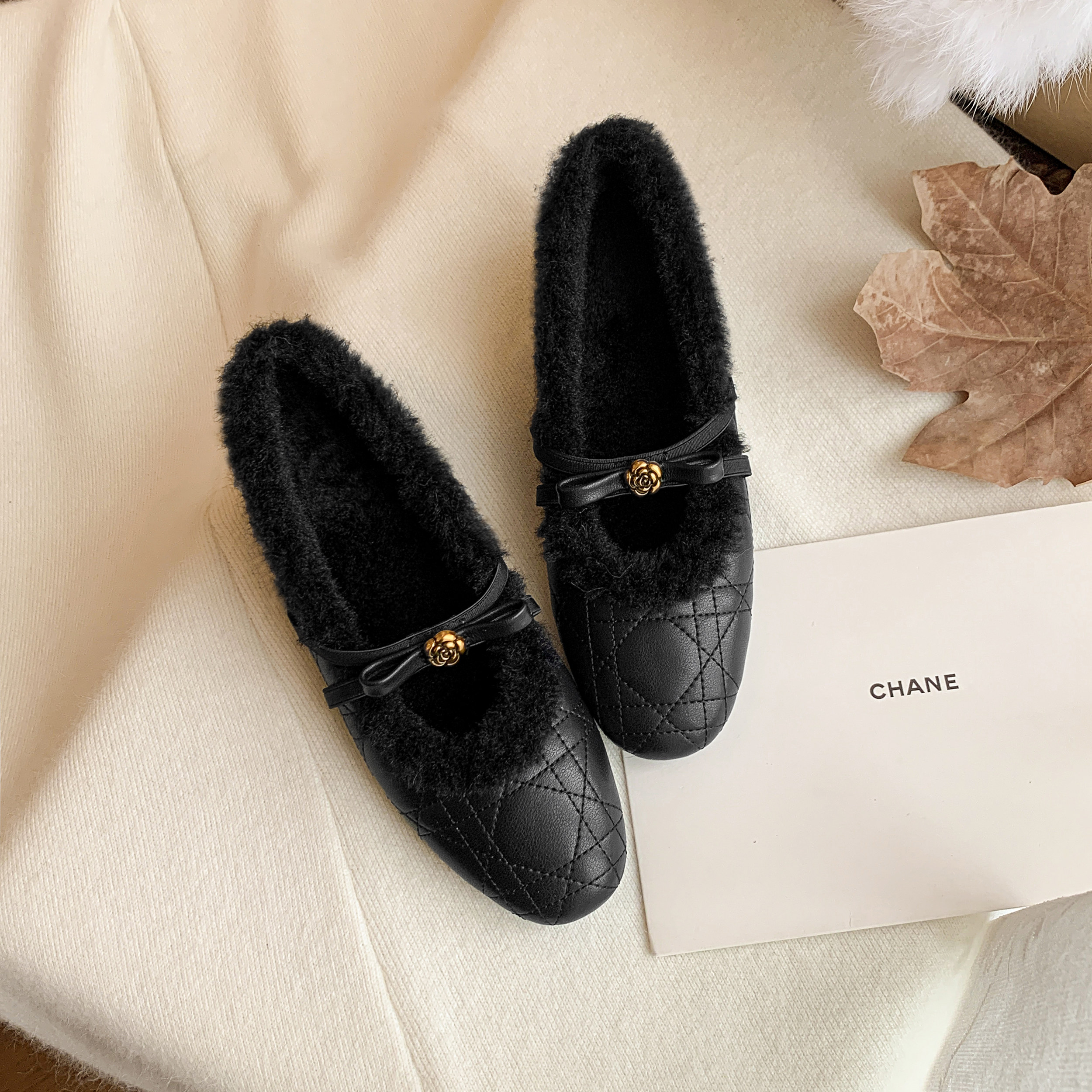 【STAR】法式小香风山茶花玛丽珍秋冬加绒一字带单鞋4cm,淘宝优惠券,粉丝福利购,淘宝优惠卷