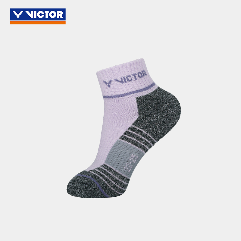 2025新品victor威克多羽毛球袜胜利女士毛巾底运动跑步功能袜透气 - 图1