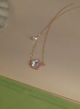 真金电镀小众设计感贝壳项链