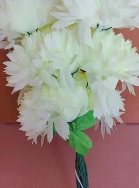 五头水晶菊绢花多种颜色清明仿真假花装饰摆件花束新款