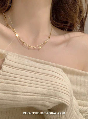 2025夏季手链ins小众设计冷淡风闺蜜款方块多层缠绕手饰品女学生