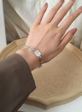 钛钢不掉色复古王子ins小众手链