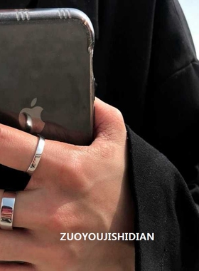 钛钢不褪色INS潮流嘻哈光面戒指