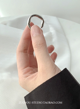 女钛钢小众高级感百搭不掉色方形戒指