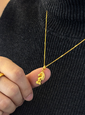 属相金马国际象棋马象项链